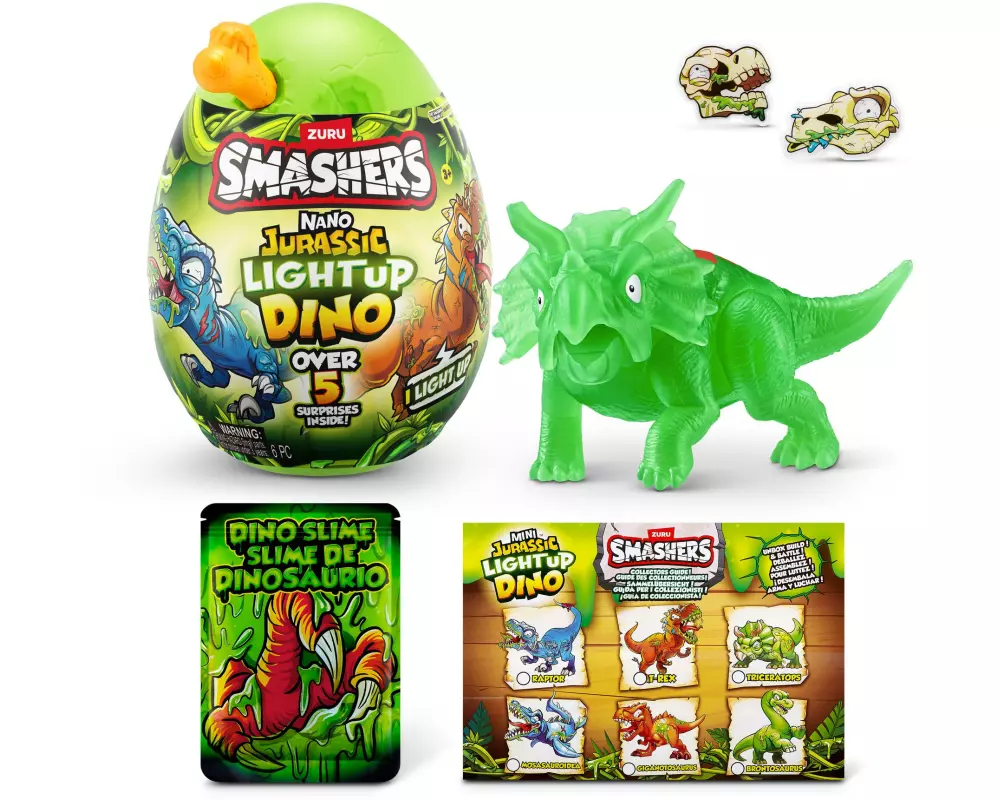 Zuru Sammelfigur Smashers – Light Up Dino Ei assortiert