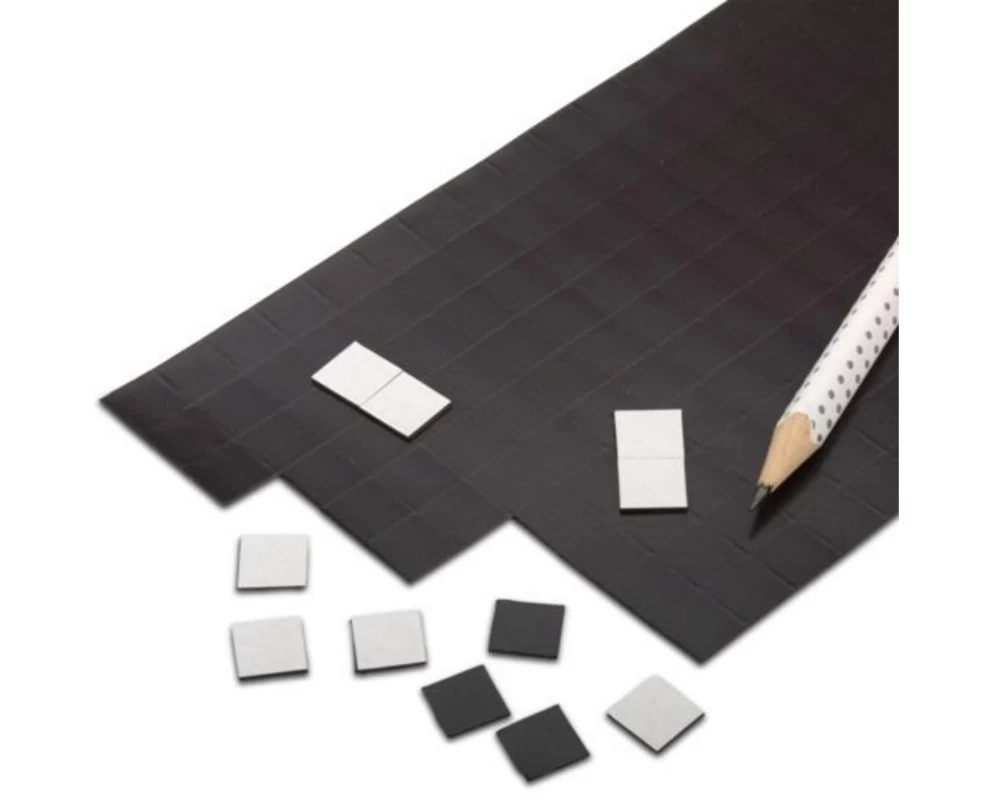 Berec Magnetplättchen 2 x 2 cm 100 Stück, Weiss-Schwarz