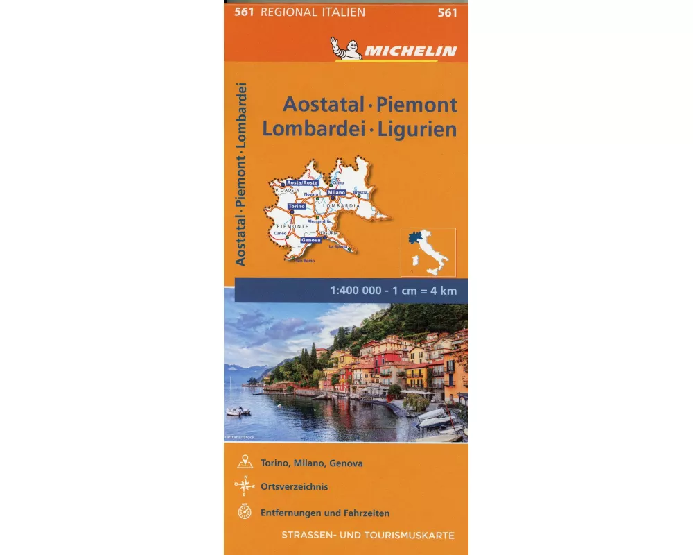 Michelin Aostatal, Piemont, Lombardei und Ligurien