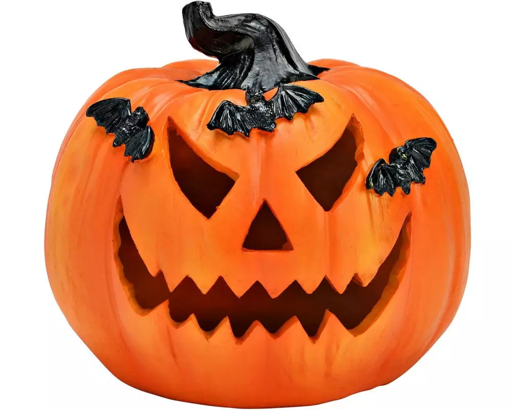 G. Wurm Aufsteller Kürbis Fledermaus 14 cm