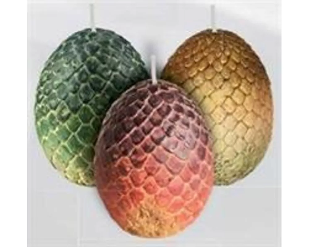 Game of Thrones: Sculpted Dragon Egg Candles: Set of 3