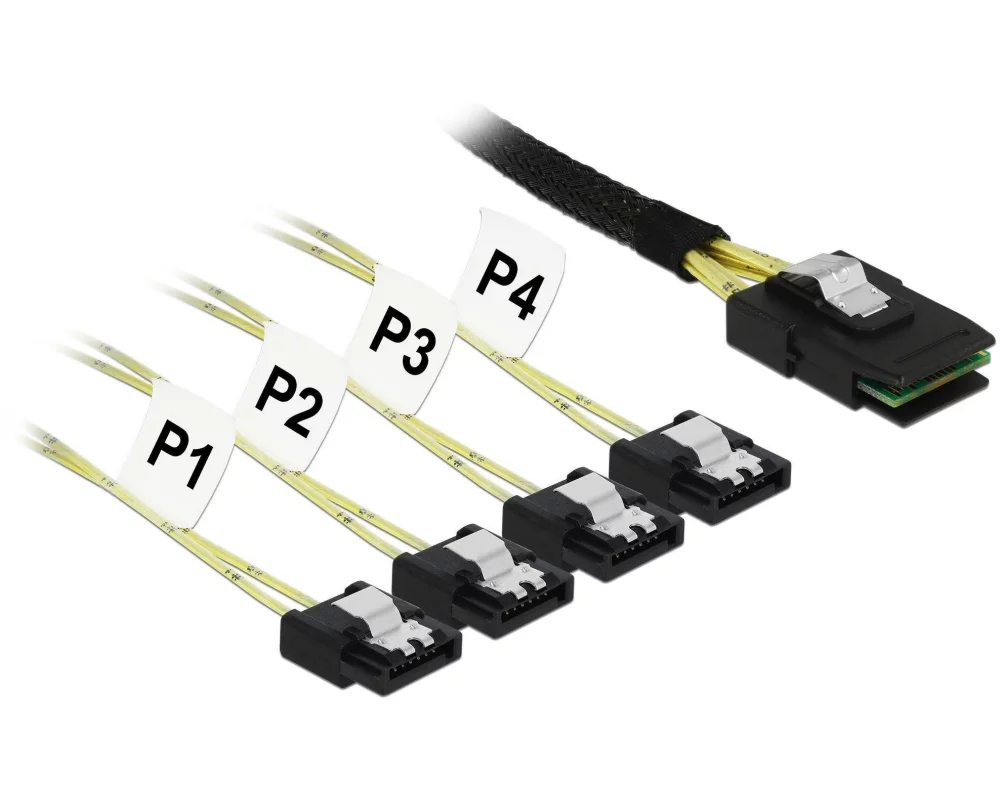 Delock SAS-Kabel SFF-8087 - 4xSATA 1m
