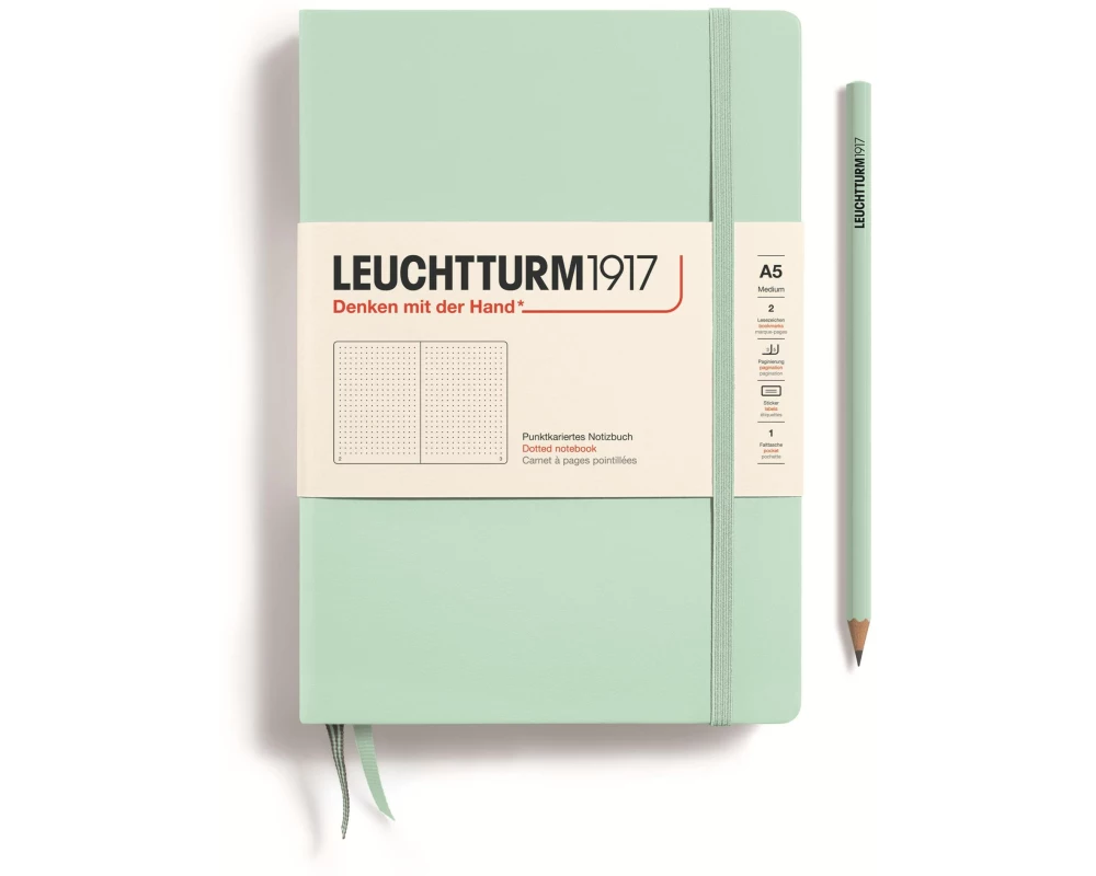 Leuchtturm Notizbuch Medium A5, Dot, Mint