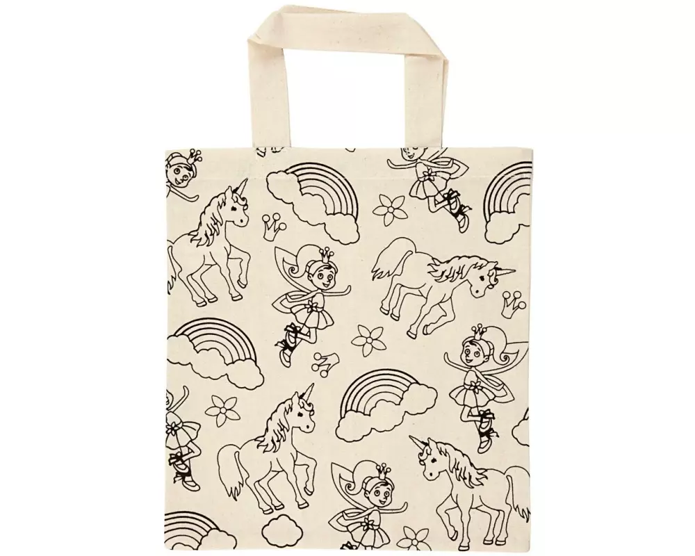 Creativ Company Tragetasche Einhorn 27.5 x 30 cm, Beige