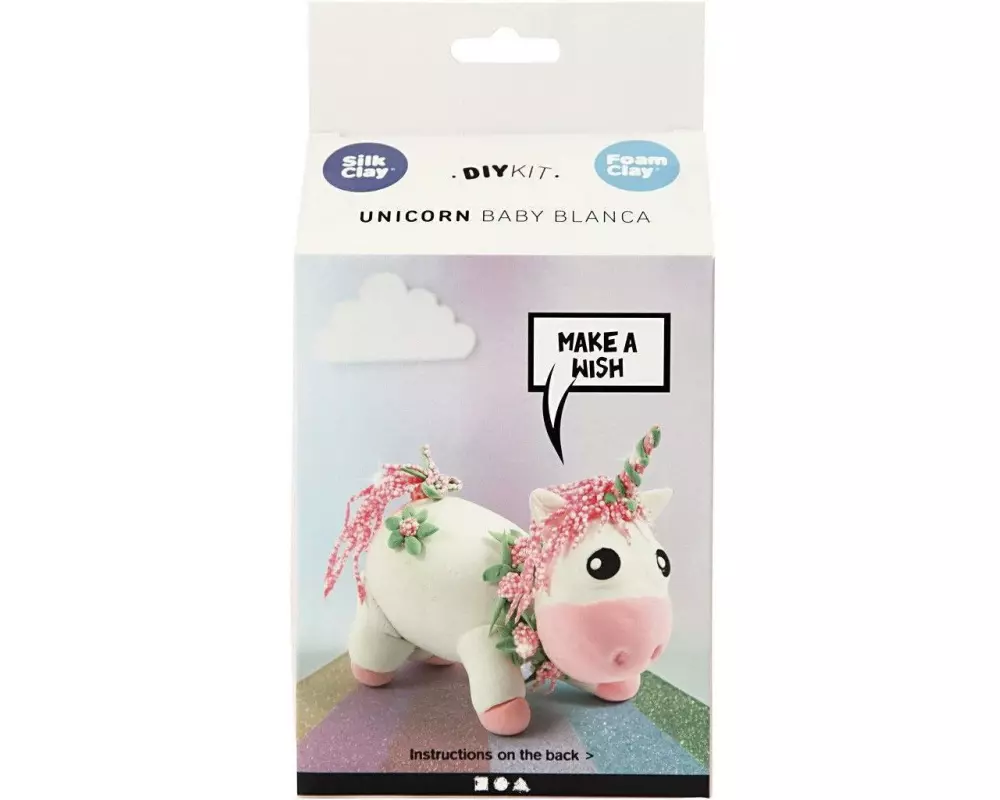 Creativ Company Modellier-Set Foam & Silk Clay Set Einhorn, Rosa