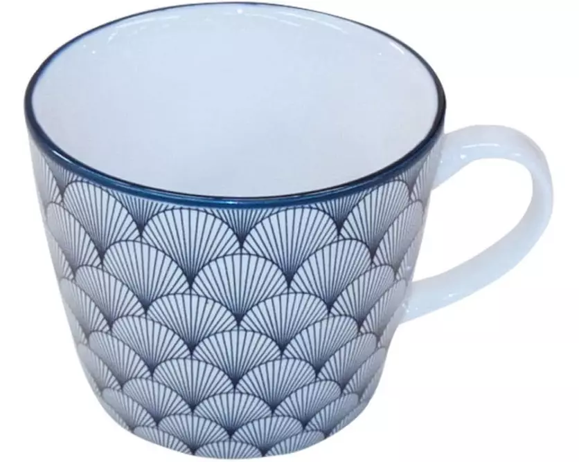 Haynan Teetasse Zen Fächer 300 ml, 1 Stück, Blau/Weiss