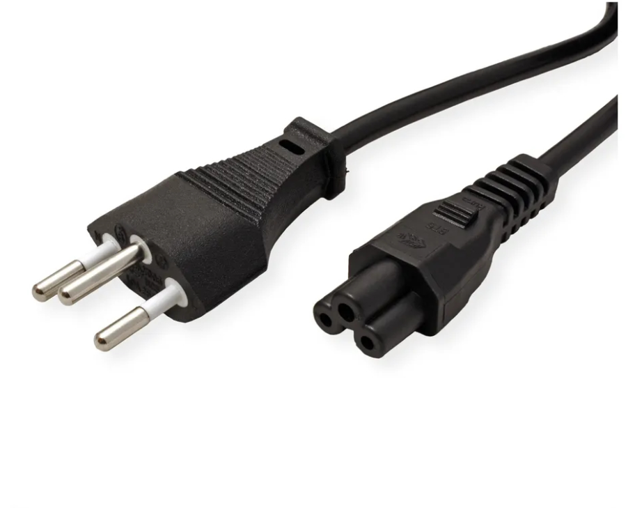 VALUE Netzkabel Black 19.99.2097 T12 auf C5, 3polig 1m