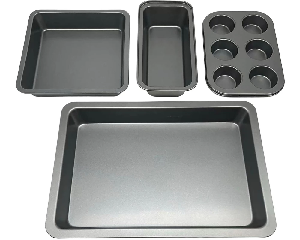 relaxdays Backformen-Set 4-teilig Anthrazit