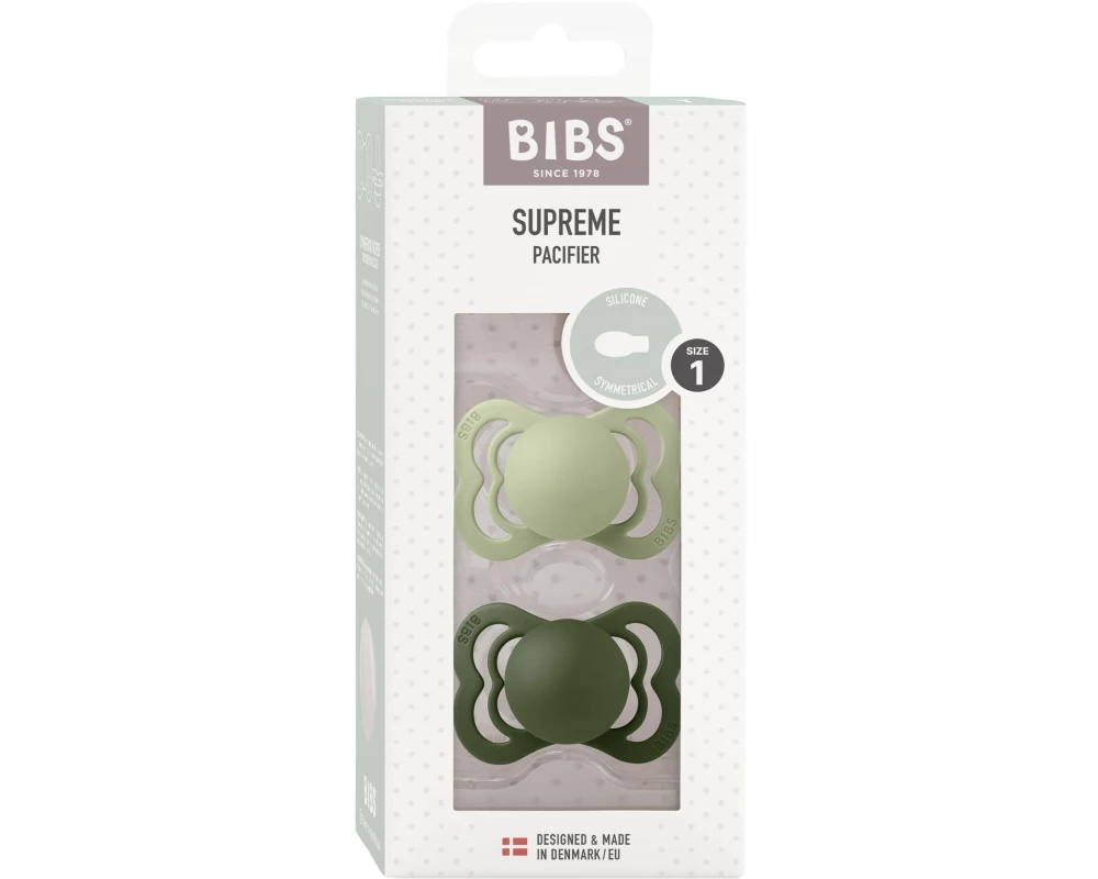 Bibs Supreme 0-6m, 2 Stk. / Sage-Hunter Green