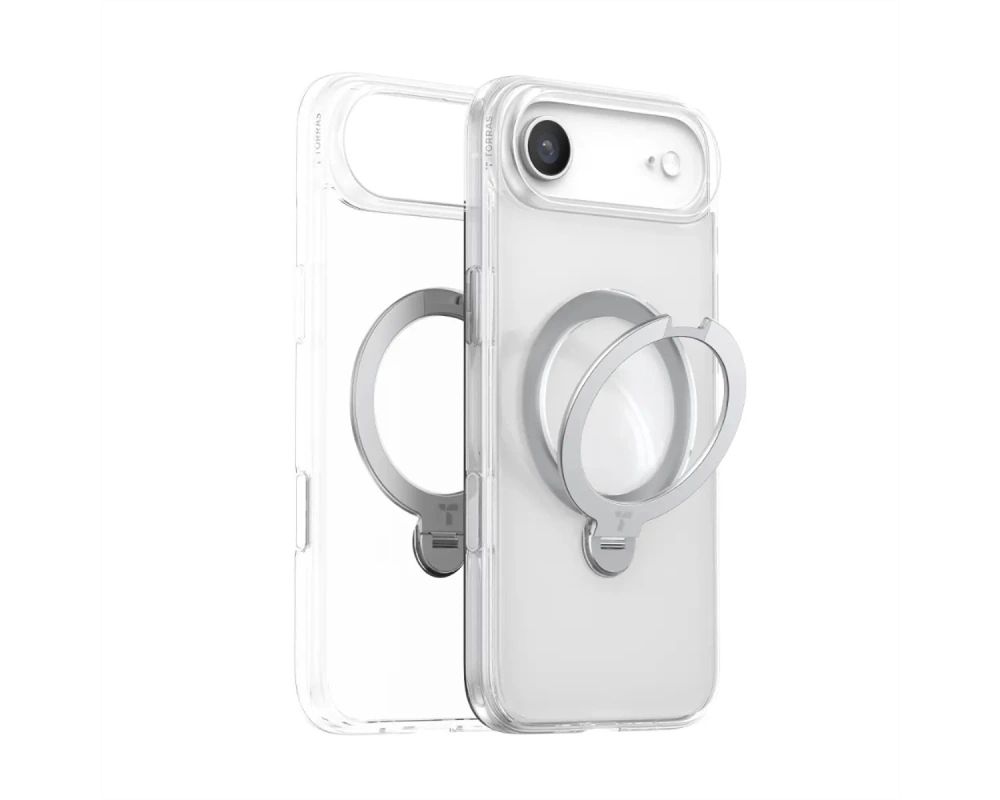 Torras Ostand 360° Schutzhülle, iPhone 17 Air, MagSafe, transparent