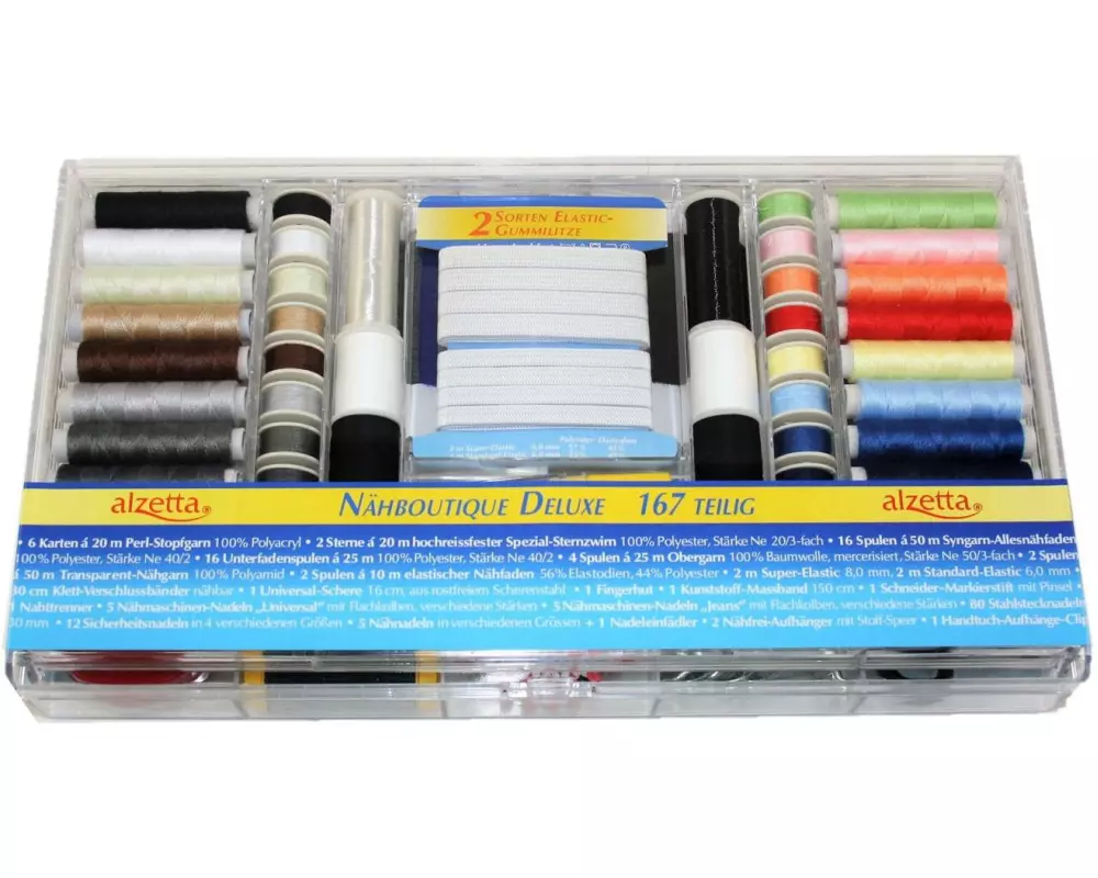 Mono-Quick Nähset Deluxe 167 Stück, Mehrfarbig