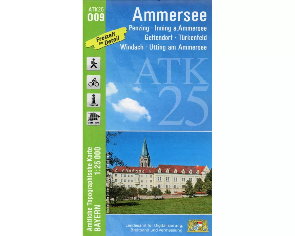 ATK25-O09 Ammersee (Amtliche Topographische Karte 1:25000)