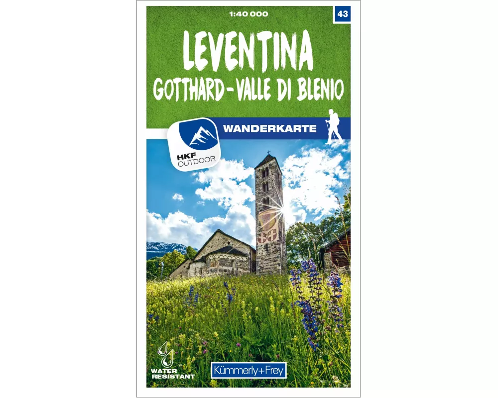 Kümmerly+Frey Wanderkarte 43 Leventina 1:40.000