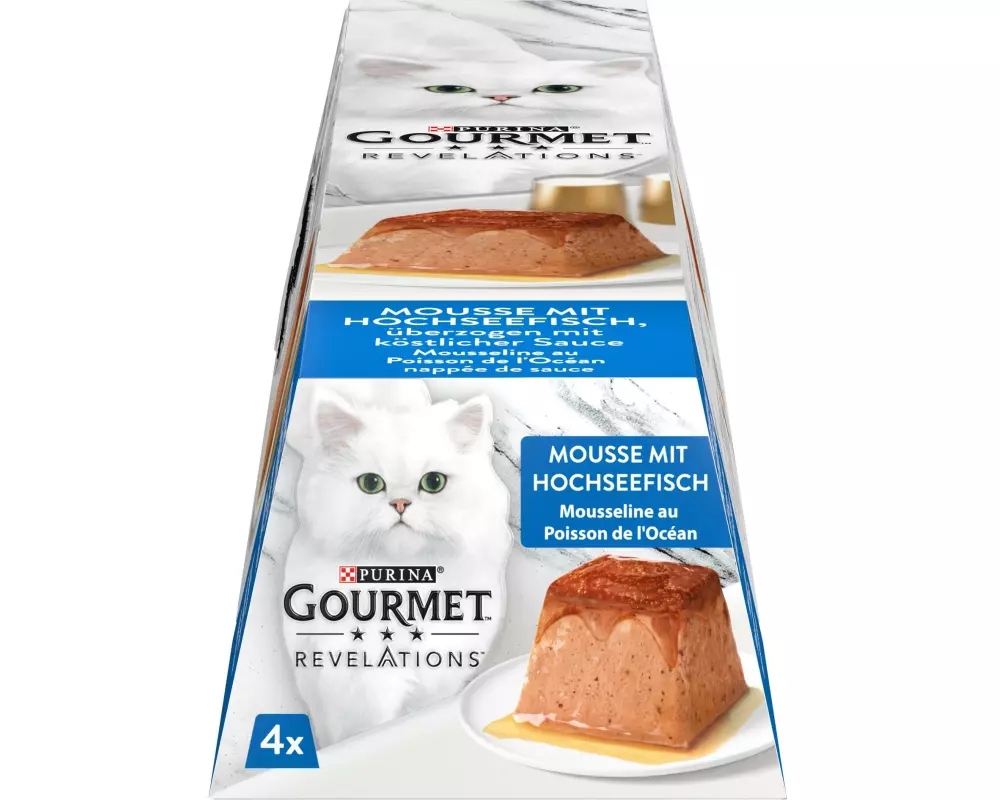 Purina Gourmet Nassfutter Revelations Mousse Hochseefisch 4 x 57g