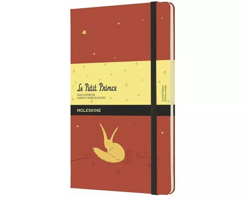 Moleskine Notizbuch - Der kleine Prinz, Large/A5, Blanko, Fester Einband, Orange