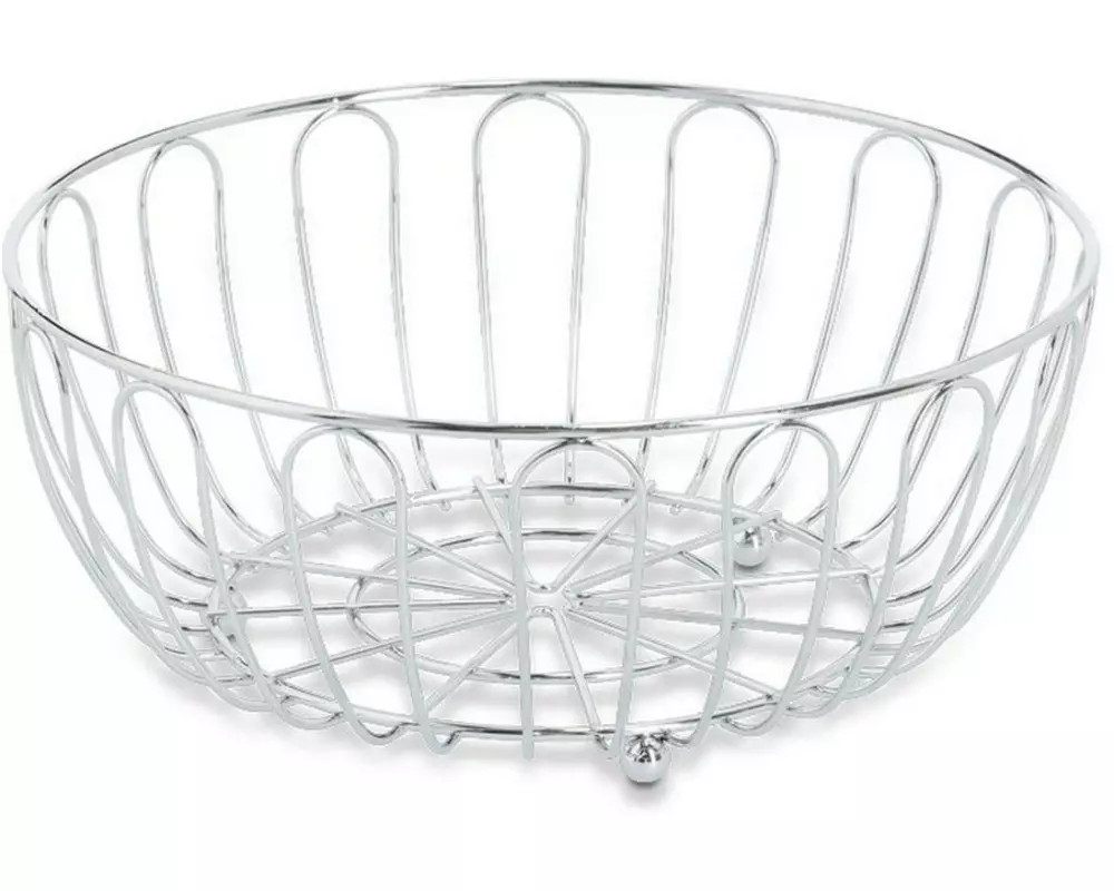 Zeller Present Früchtekorb Metall 1 Stück, Silber