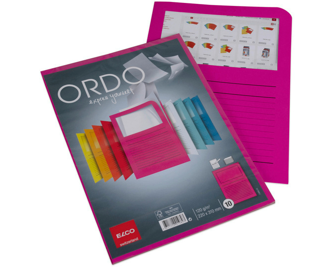 ELCO Organisationsmappe Ordo A4 73695.52 classico, fuchsia 10 Stück