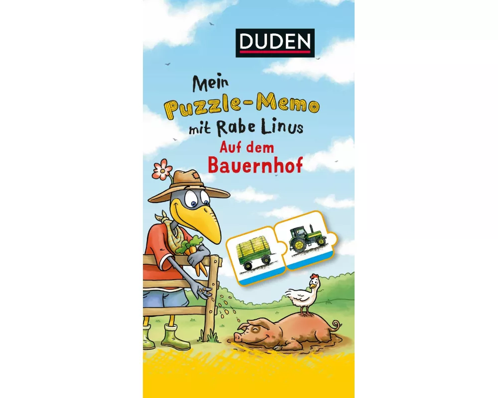 Mein Puzzlememo mit Rabe Linus – Auf dem Bauernhof