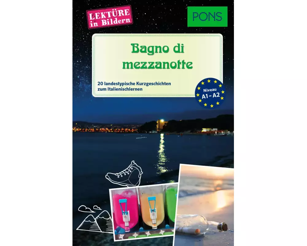 PONS Lektüre in Bildern Italienisch A1-A2 – Bagno di mezzanotte