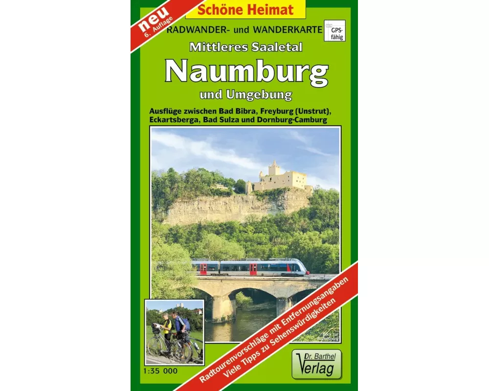 Radwander- und Wanderkarte Mittleres Saaletal Naumburg und Umgebung 1 : 35 000