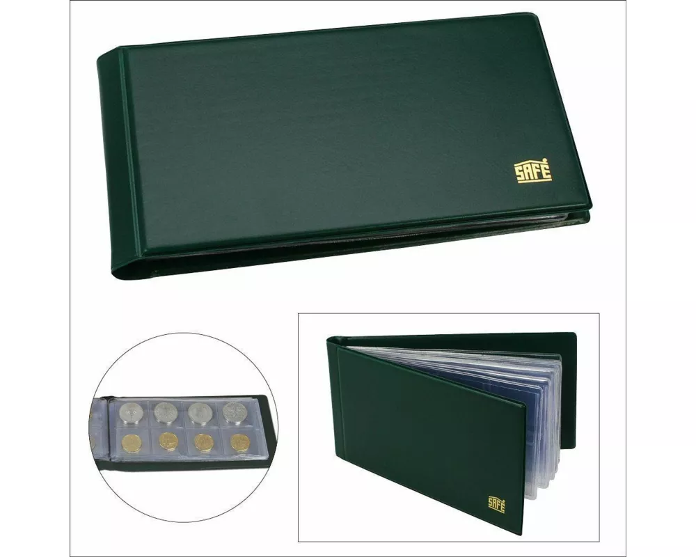 Münzen Taschenalbum Einband grün