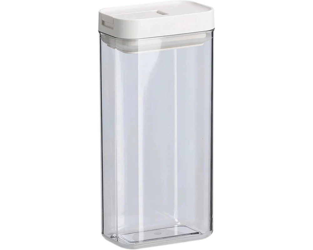 Zeller Present Vorratsdose Vakuumdeckel 1.1 l, Transparent/Weiss