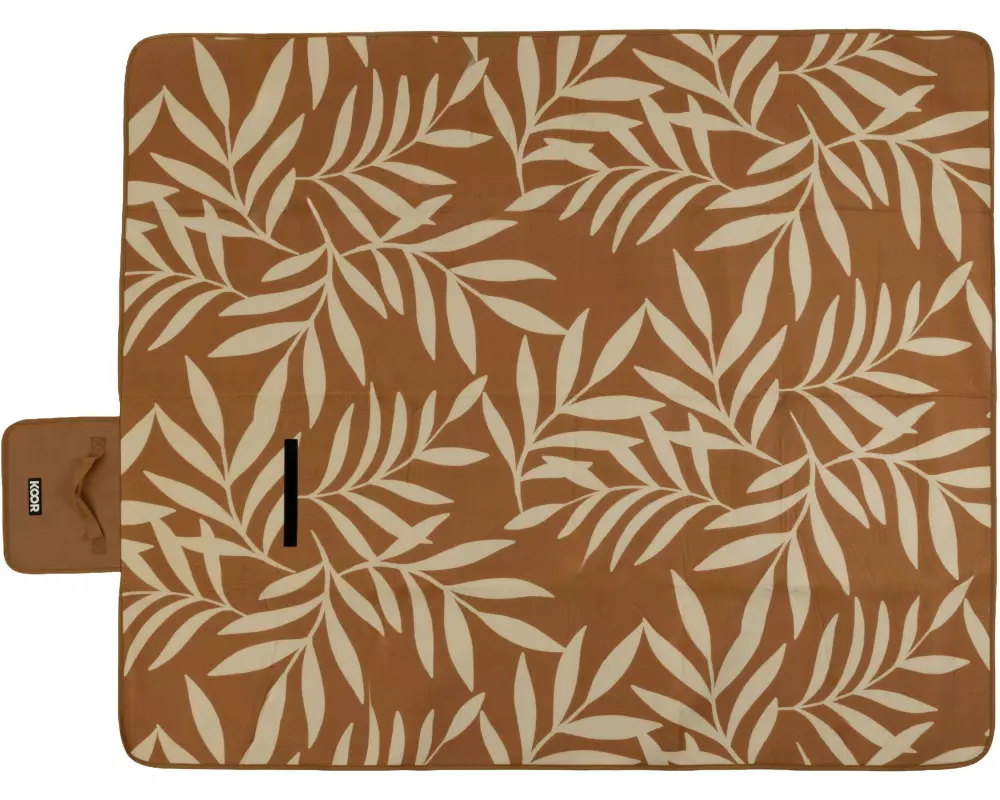 KOOR Picknickdecke Leaves, Braun 135 x 160 cm
