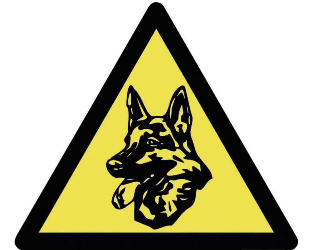 Pentatech Warnaufkleber Wachhund, 3 Stück