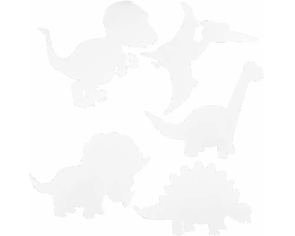 Creativ Company Bastelpapier Dinosaurier 16 Stück, Weiss