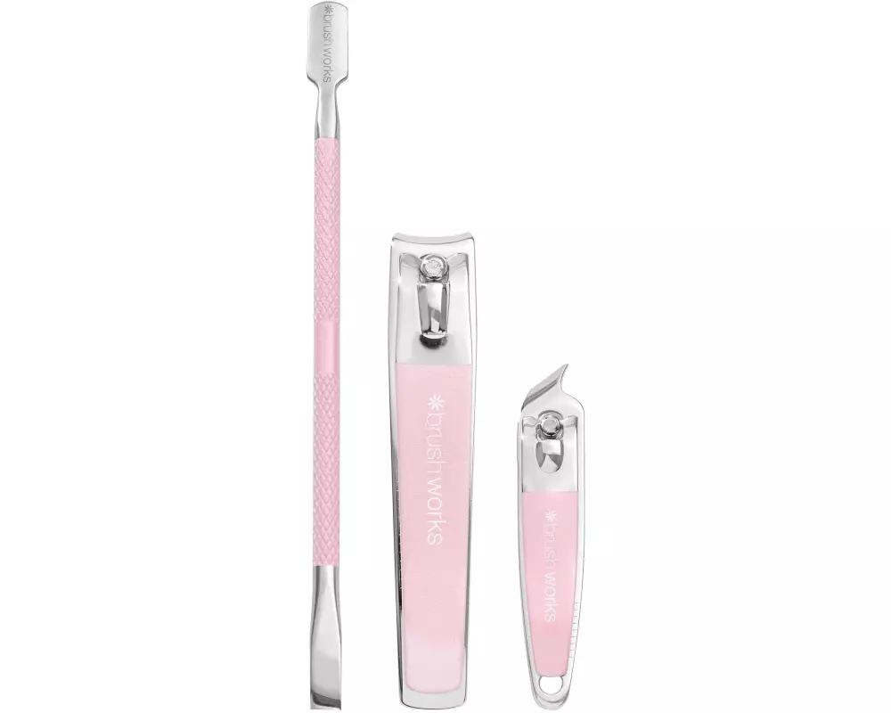 Brushworks Maniküre-Set Edelstahl Silber 3-teilig