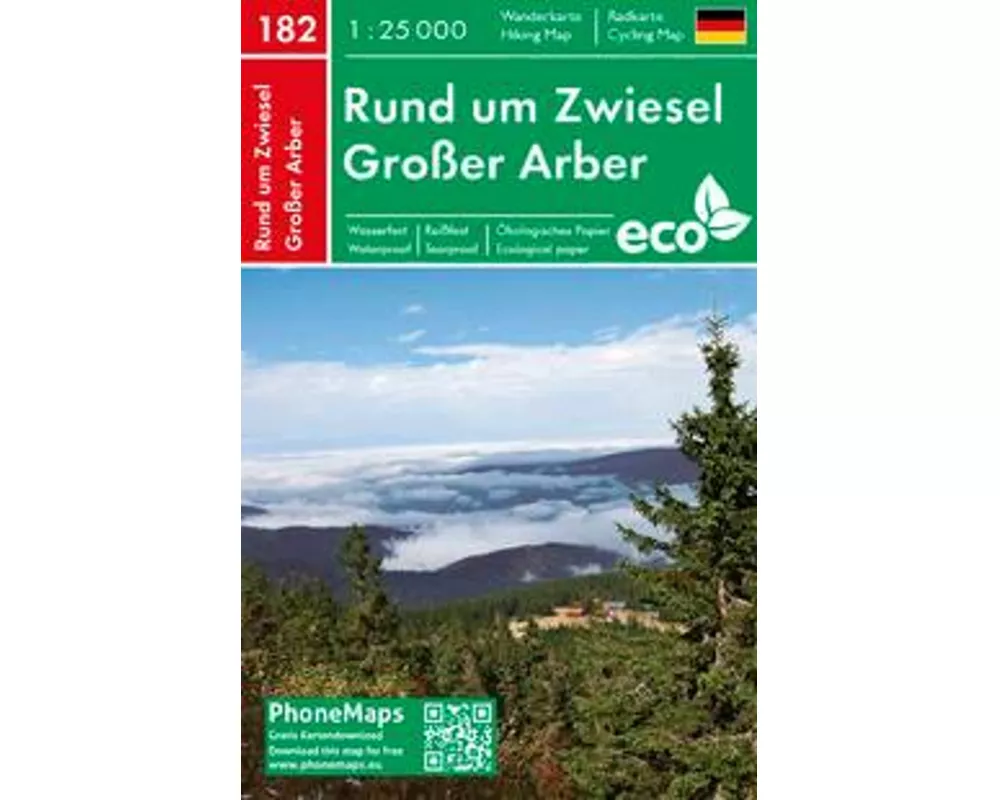 Rund um Zwiesel, Großer Arber, Wander - Radkarte 1 : 25 000