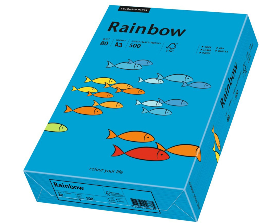 RAINBOW Papier intensivblau/88 A3 88042764 FSC, 80g 500 Blatt