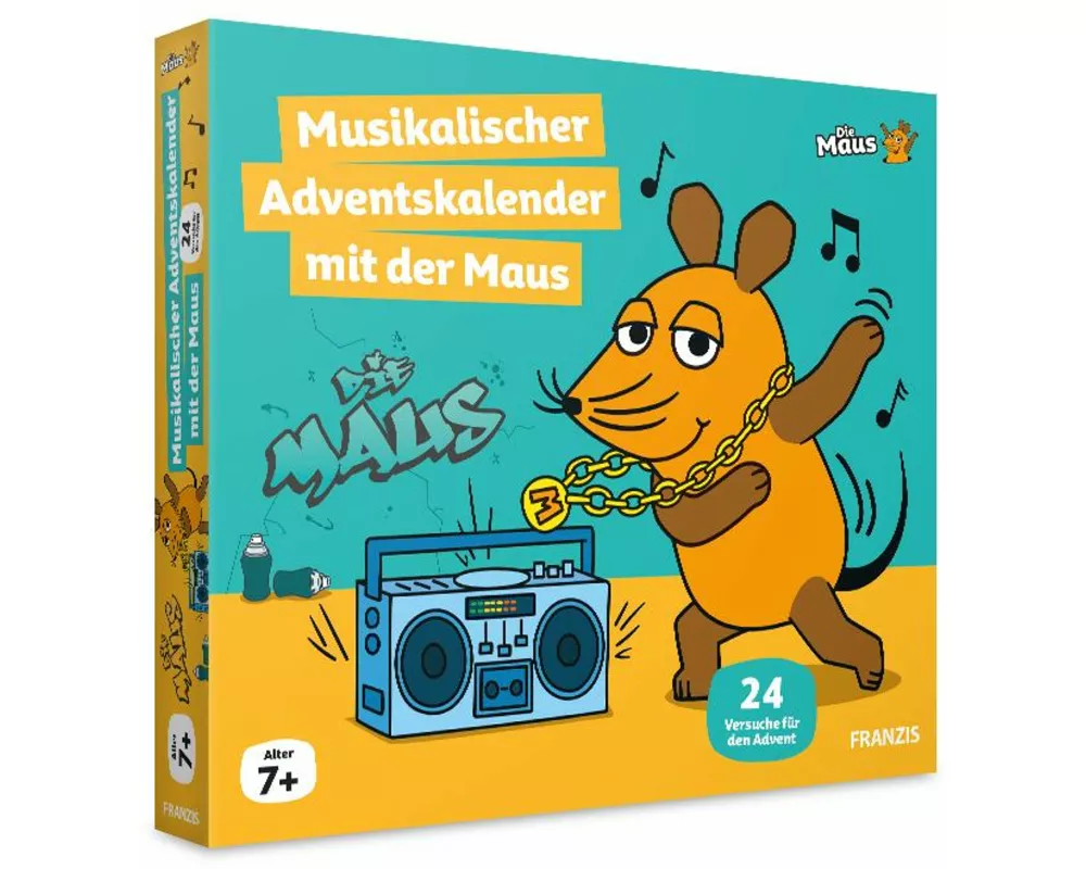 FRANZIS 67270 - Die Maus Musikalischer Adventskalender mit der Maus. 24 Versuche für den Advent. Für Kinder ab 7 Jahren