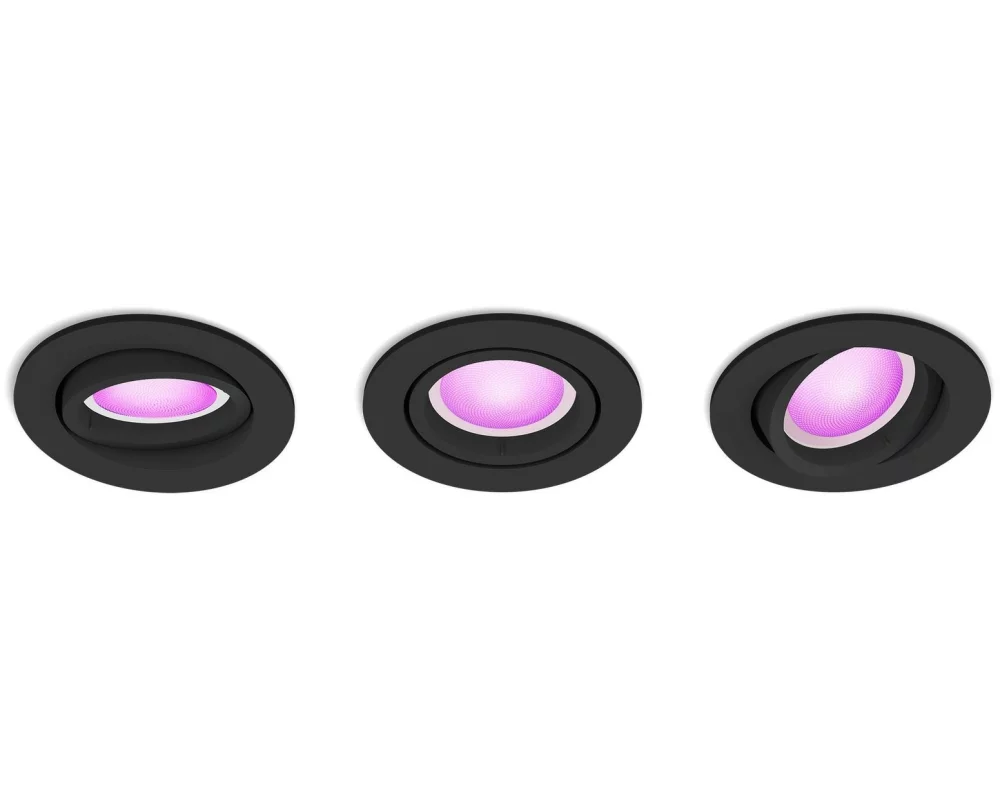Philips Hue White & Color Ambiance Centura Einbauspot 3er- Pack Schwarz