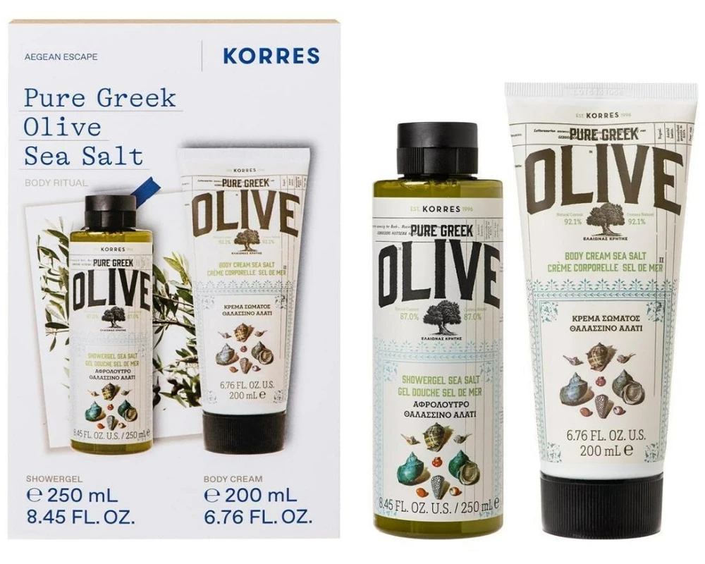 KORRES Pure Greek Olive Sea Salt Body Ritual Set