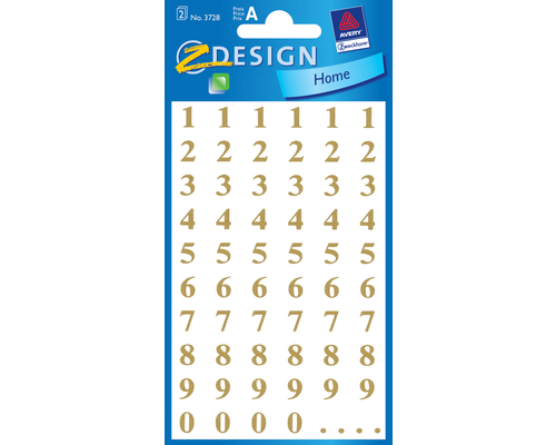 Z-DESIGN Letters gold 3728 7.5mm, Times Bold 124 St.