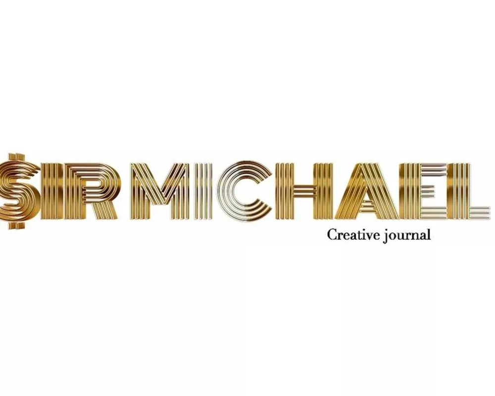 Gold graphic sir Michael branded Blank page Creative Note journal
