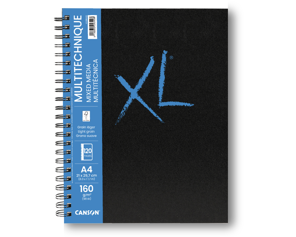 CANSON XL Mixed Media Book A4 31200L022 120 Blatt, weiss, 160g