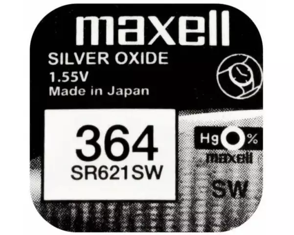 Maxell Europe LTD. Knopfzelle 364 SR621SW , 10 Stück