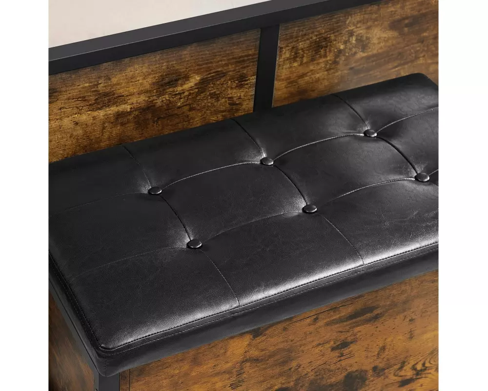 VASAGLE Truhe Industrial 80 x 50 cm, Braun
