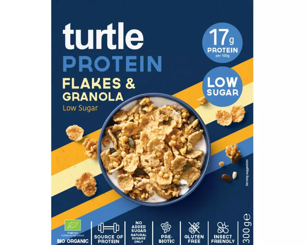 turtle Proteinflocken und Müsli zuckerarm Bio 300 g