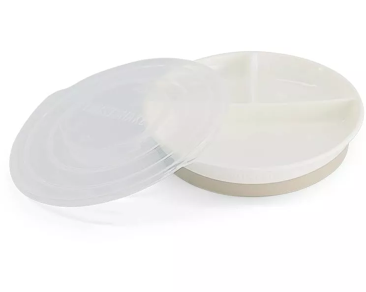 Twistshake Kinderteller mit Unterteilung 6m+ Weiss