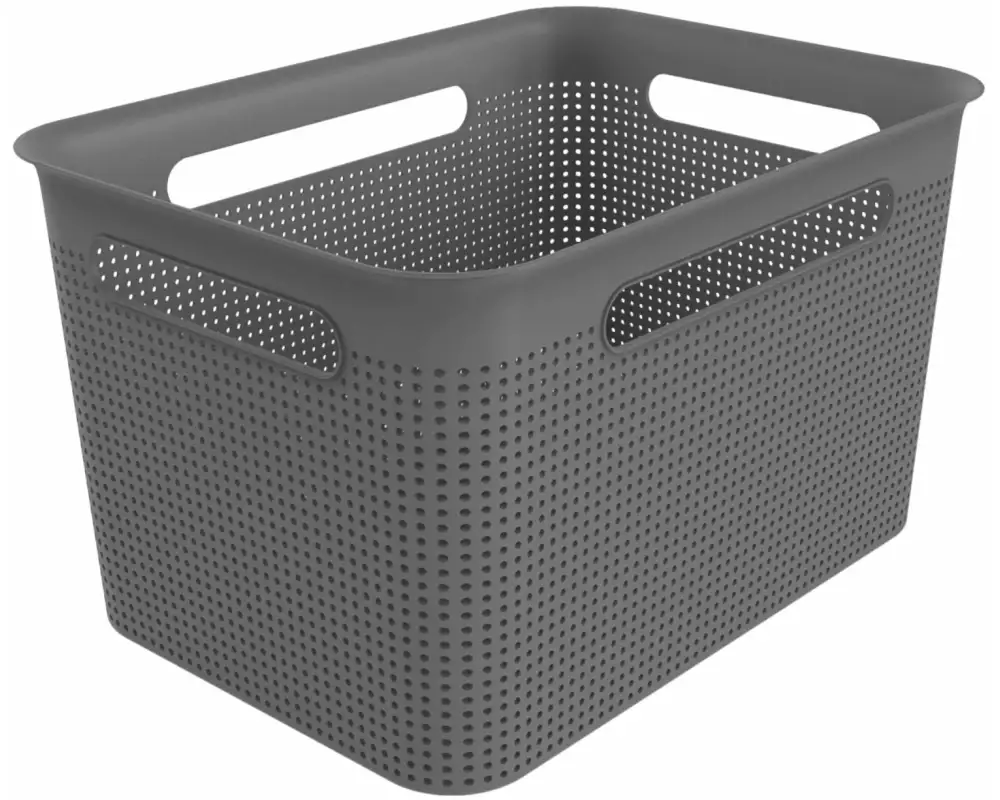 Rotho Aufbewahrungsbox Brisen 16 l, Anthrazit