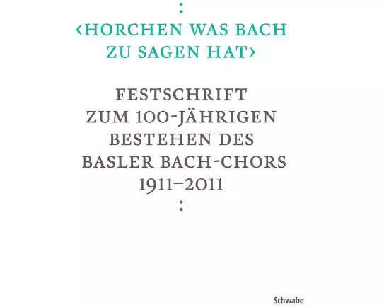 «horchen was Bach zu sagen hat»