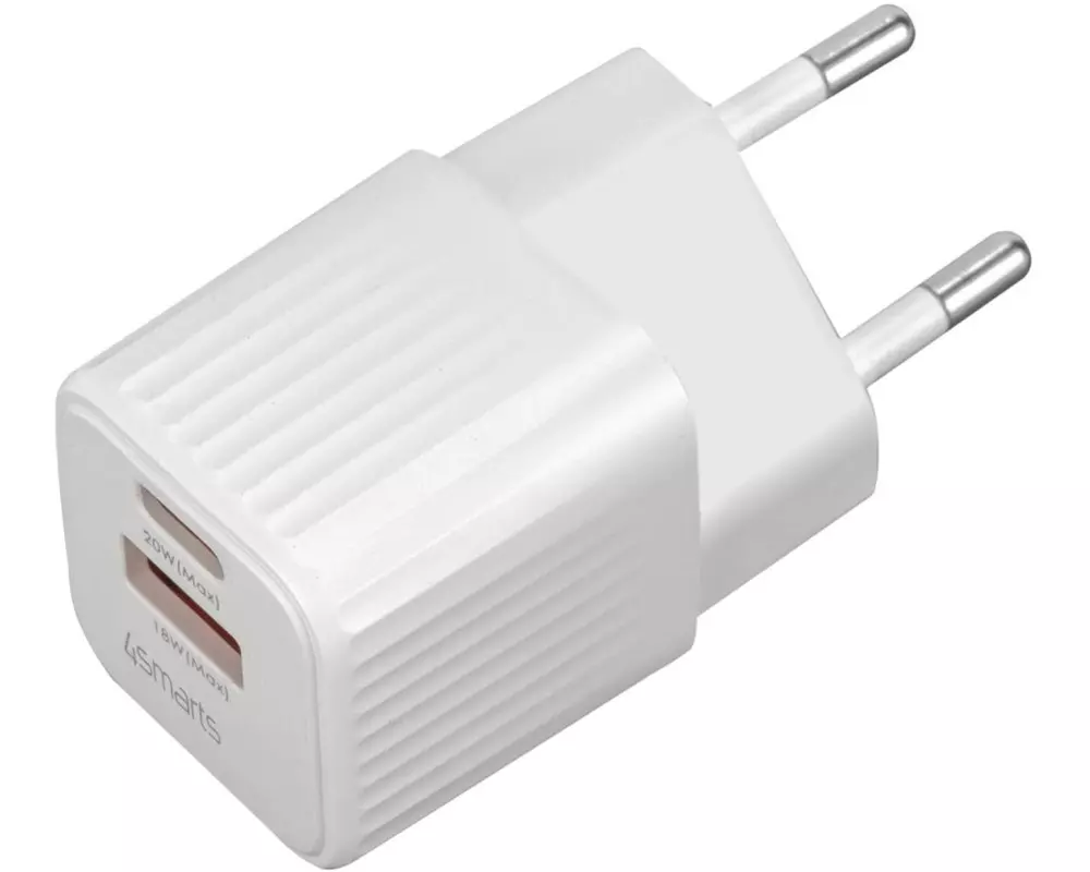4smarts USB-Wandladegerät VoltPlug Duos Mini DP 20 W Weiss