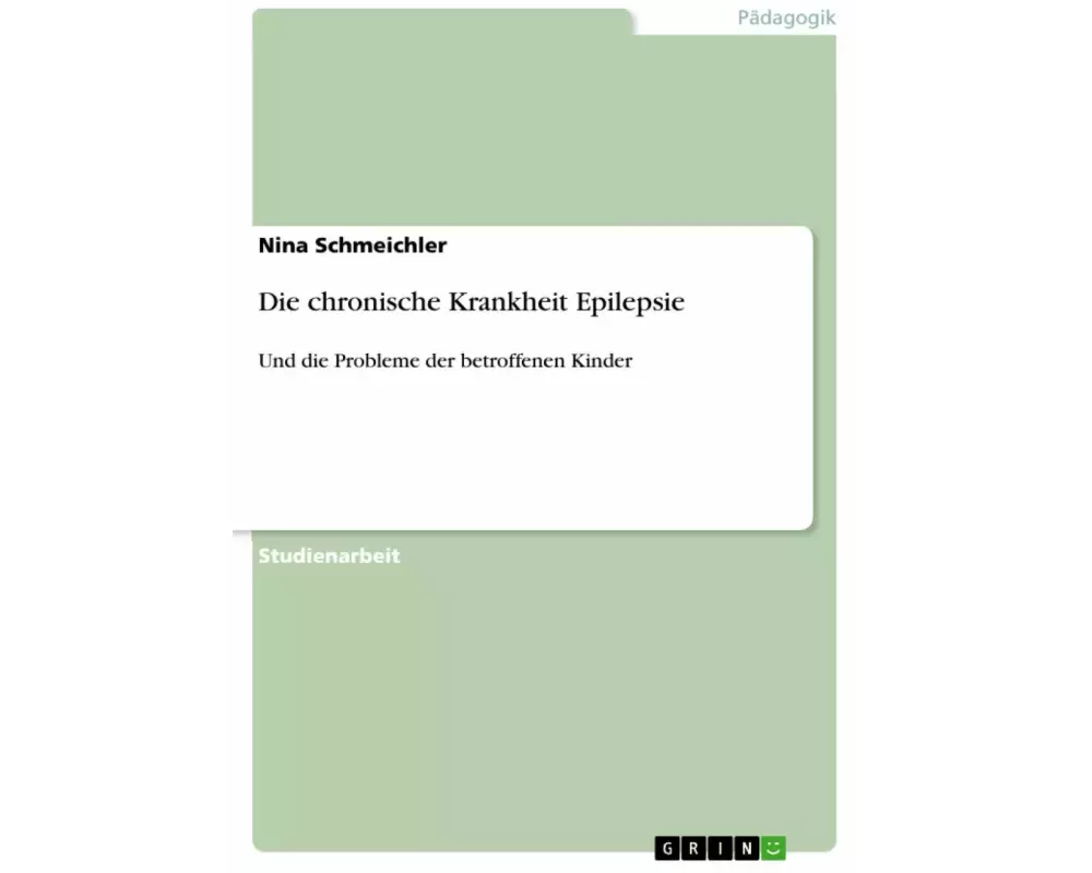 Die chronische Krankheit Epilepsie
