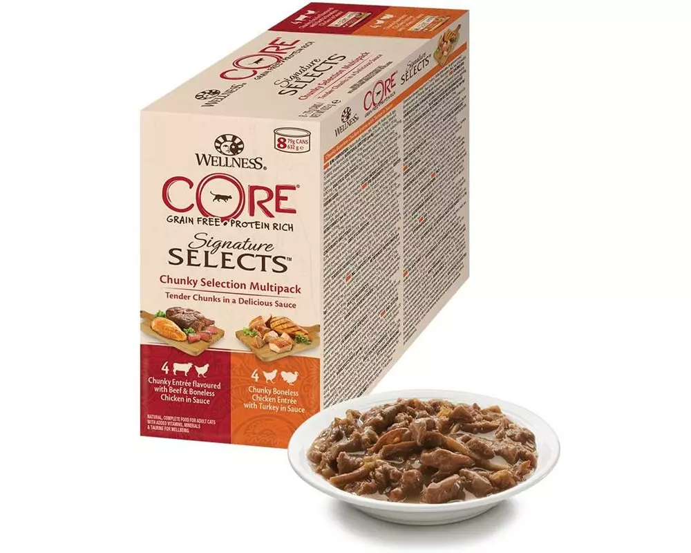 Wellness Core Nassfutter Chunky Selection 8 x 79 g