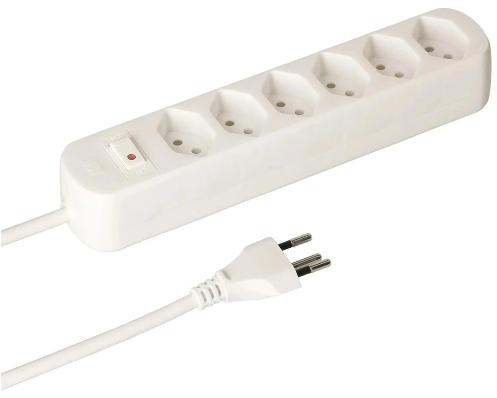 Max Hauri Steckdosenleiste Basic Line 6x Typ 13 Schalter 1.5m