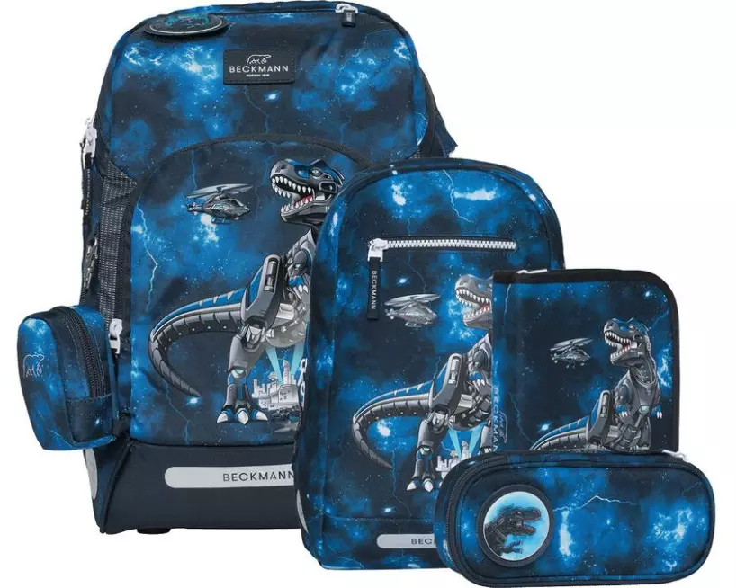 Beckmann Schulrucksack-Set Active Air FLX Tech Rex, 6-teilig