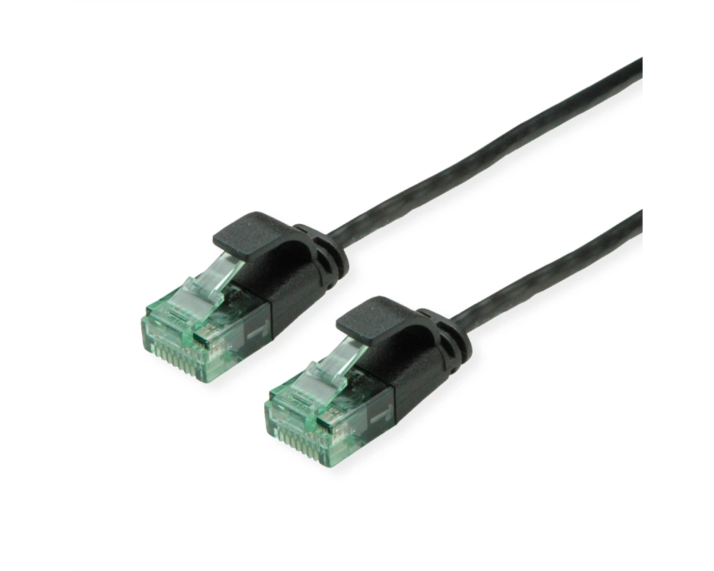 ROLINE RM UTP DataCenter Patchkabel Cat.6A (Class EA), slim, schwarz, 5 m